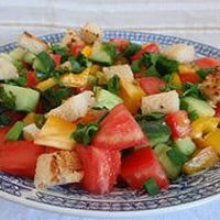 Салат с зеленым перцем и помидорами